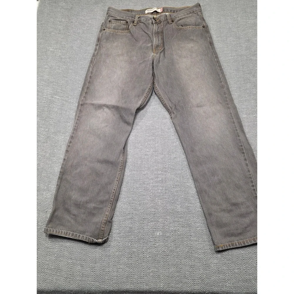 Levis 505‎ Regular Fit Grey Straight Leg Denim Jeans Mens 36x30 00505-3812